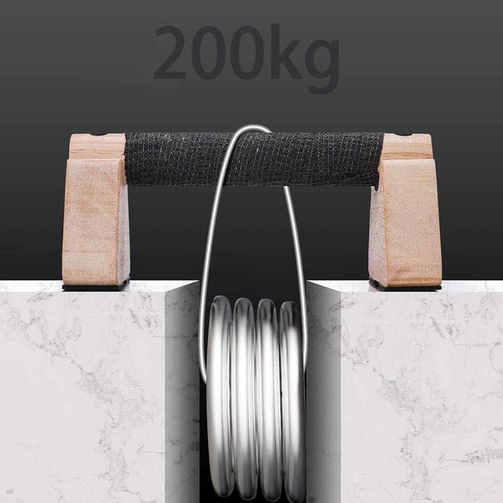 Push-Up Stand, 2 PCS Wood Pushup Bars Non-Slip Base Exercise Home Workout Equipment, Push up Bars & Calisthenics Bar, Supports Aerobics and Upper Body Strength Training for Men and Women