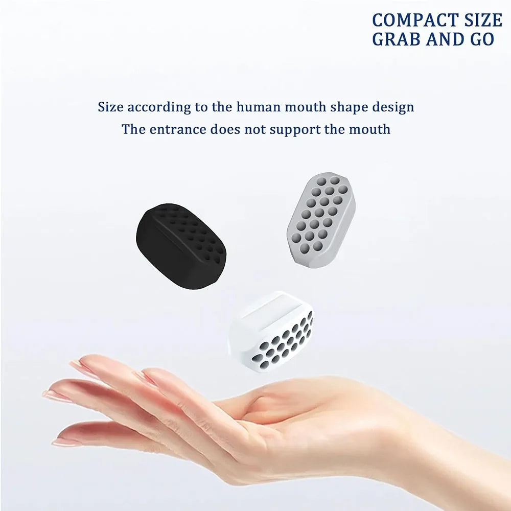 Jawline Exerciser for Man and Woman 3 Resistance Levels BPA Free Silicone Jaw Exerciser Gum Tablets Jaw Trainer & Jaw Exerciser Shaper for Beginner, Intermediate & Advanced Users